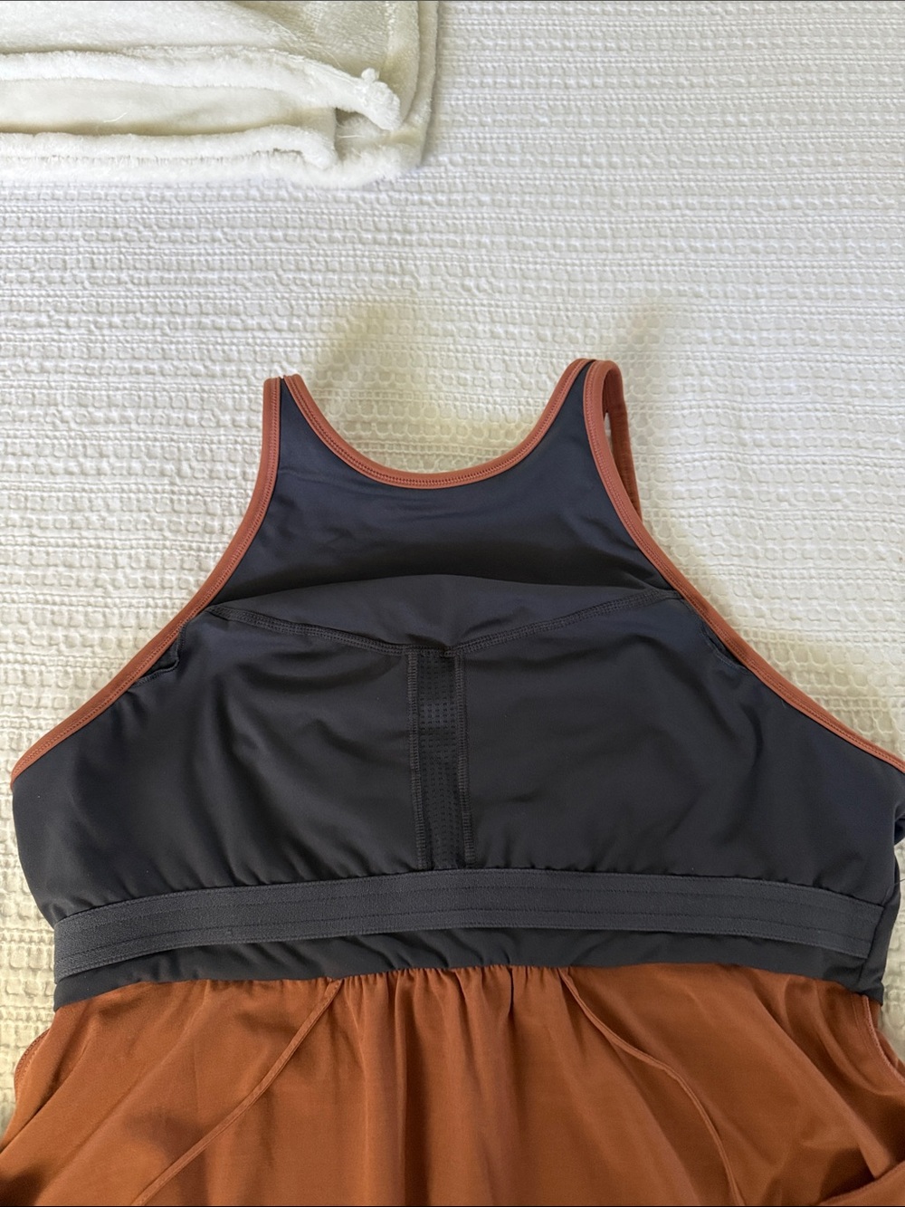prAna - Railay High Low Dress Athletic Dress in rust color women size L like new - Picture 8 of 9